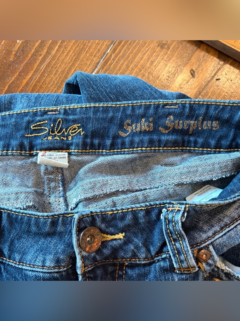 Silver Suki Surplus Bootcut Flare Jeans Women's 31x32 Blue Denim Stretch Y2K Low - Picture 6 of 7